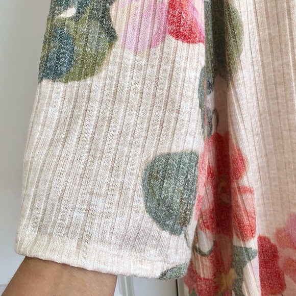 ALFRED DUNNER WOMENS TOP SIZE 3X PULLOVER CREW NECK FLORAL TUNIC 3/4 SLEEVEPS291 - Picture 5 of 7